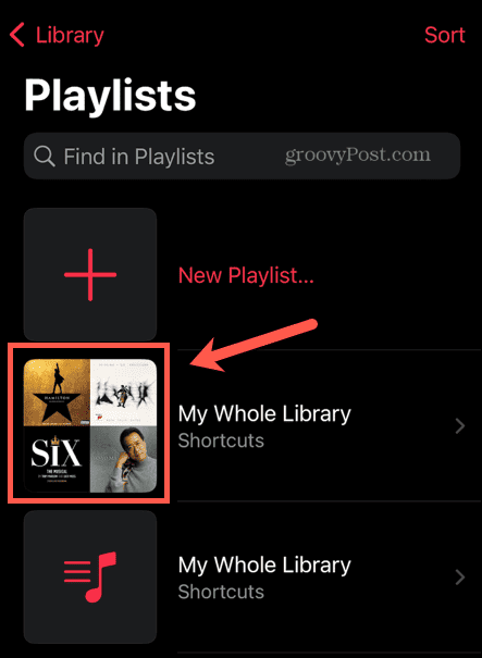 Apple Music toute la liste de lecture musicale