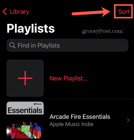 listes de lecture de tri de musique Apple