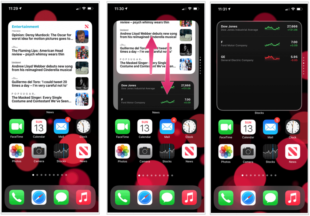 Utilisation de widgets dans iOS 14 sur iPhone