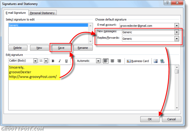 Comment ajouter votre signature aux e-mails Outlook 2010